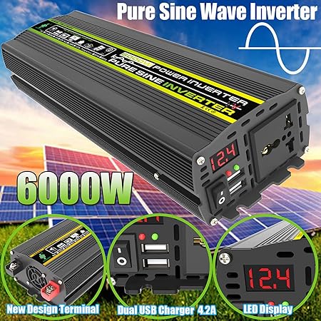 6000W 12V Pure Sine Wave Inverter Solar Kit Off-Grid Power Solution 2 6000W 12V Pure Sine Wave Inverter Solar Kit Off-Grid Power Solution - Image 2