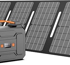 Portable 200W Solar Generator with 40W Panels and AC Outlet 110V