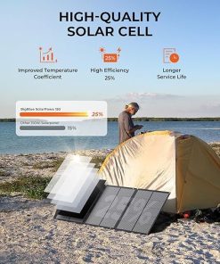 BigBlue 14W Solar Panel with USB Port and BigBlue 150W Foldable Panel 2