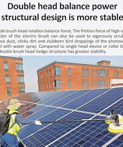 Solar Panel Cleaning Machine with Double Head Water Fed Brush 2