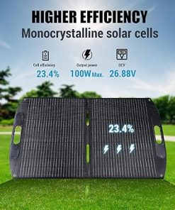 100W Portable Solar Panel Waterproof Foldable High Efficiency Charger 2