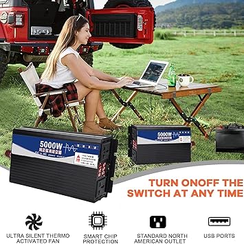 Pure Sine Wave Power Inverter 3500W 4000W 5000W for Home RV Truck 2 Pure Sine Wave Power Inverter 3500W 4000W 5000W for Home RV Truck - Image 2