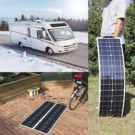 200W Flexible Solar Panel 400W Monocrystalline Solar Charger for RV 2 200W Flexible Solar Panel 400W Monocrystalline Solar Charger for RV - Image 2