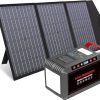 Marbero Portable Power Station 150Wh with 100W Solar Panel for Camping 4