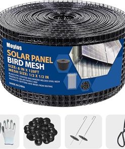 Solar Panel Bird Mesh 6in x 120ft PVC Coated Steel with 60 Clips Solar Panel Bird Mesh 6in x 120ft PVC Coated Steel with 60 Clips