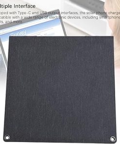 Foldable 24W Solar Panel ETFE Portable USB C Output for Camping 2