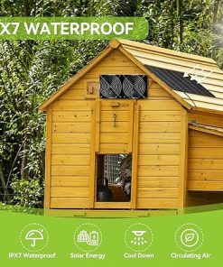 15W Solar Exhaust Fan for Greenhouse Chicken Coop and Pet House 2