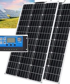80 Watt High-Efficiency Monocrystalline Solar Panel Kit for Outdoors