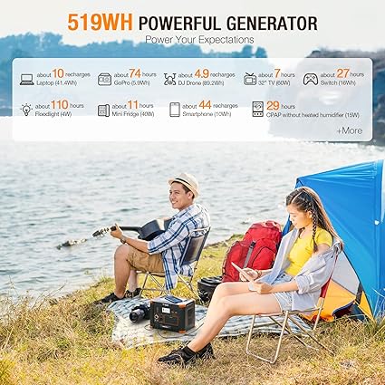 500W Portable Power Station and 100W Solar Panels for Outdoors 2 500W Portable Power Station and 100W Solar Panels for Outdoors - Image 2