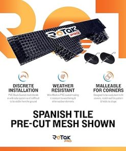 Rotak Critter Guard Pro Mesh Spanish Tile Bird Guard Kit with Clips 2