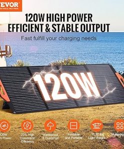 Portable 120W Foldable Solar Panel with USB Type C and Waterproof Design 2