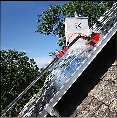 Solar Panel Cleaning Brush Kit with 3.6m Water Fed Pole System 2 Solar Panel Cleaning Brush Kit with 3.6m Water Fed Pole System - Image 2