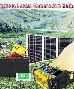 100W Portable Solar Kit with Lightweight Inverter for Camping RV 2