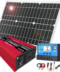 18W 12V Solar Panel Kit with 30A Charge Controller and Inverter