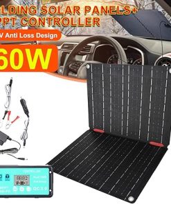 60W Portable ETFE Solar Panel Kit with 60A Controller for Cars 2