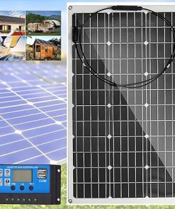 80 Watt High Efficiency Solar Panel Kit for RV Boat Camper Battery