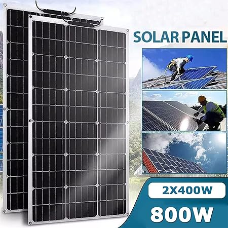 400W Solar Panel Kit for RV Boat Tent Car Trailer 2 Pcs 18V Module 2 400W Solar Panel Kit for RV Boat Tent Car Trailer 2 Pcs 18V Module - Image 2