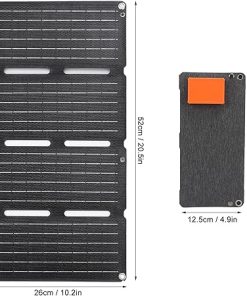 80W Folding Solar Panel Portable Charger Monocrystalline Dual USB 2