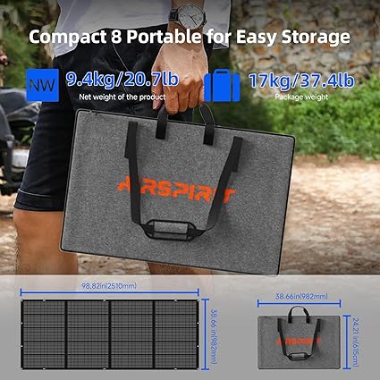 400W Portable Solar Panel High Efficiency Foldable Charger IP68 Waterproof 2 400W Portable Solar Panel High Efficiency Foldable Charger IP68 Waterproof - Image 2