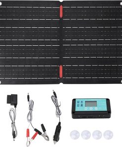 60W Portable ETFE Solar Panel Kit with 60A Controller for Cars