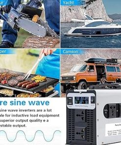 3000W Solar Pure Sine Wave Inverter 12V to AC 110V220V Portable 2