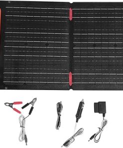 60W Dual Side Solar Panel Charger Portable Foldable for Outdoor Use