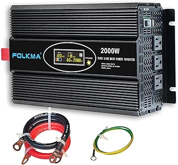 2000W Pure Sine Wave Inverter 12V DC to 120V AC for Home RV Truck 2000W Pure Sine Wave Inverter 12V DC to 120V AC for Home RV Truck