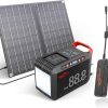 Marbero 172Wh Solar Generator with 40W Foldable Solar Panel 60W 3