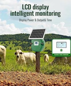 Solar Fence Energizer 6 Miles Range 0.15 Joule Charger with Solar Panel 2