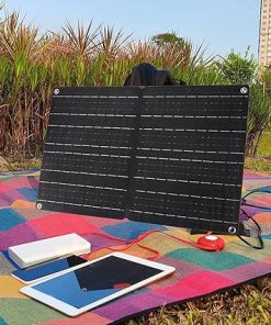 60W Foldable Solar Panel ETFE with Controller OBD Plug for 12V Devices 2